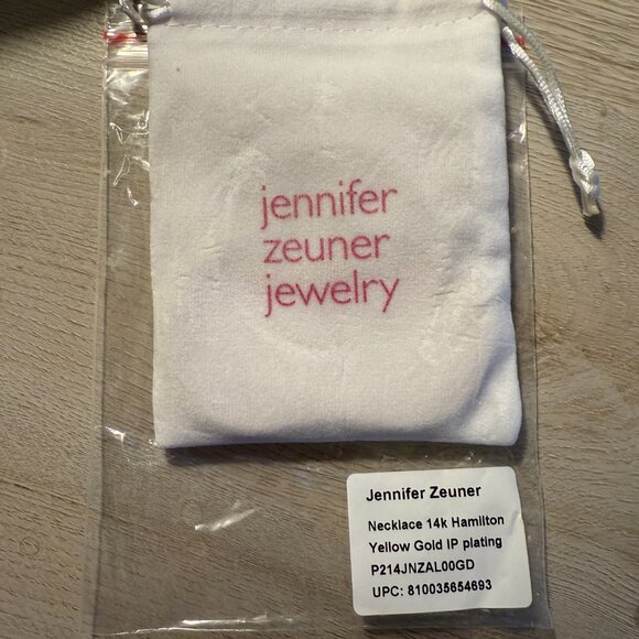 Jennifer Zeuner - 14k Hamilton Gold IP Plating Herringbone Necklace - Picture 4 of 6